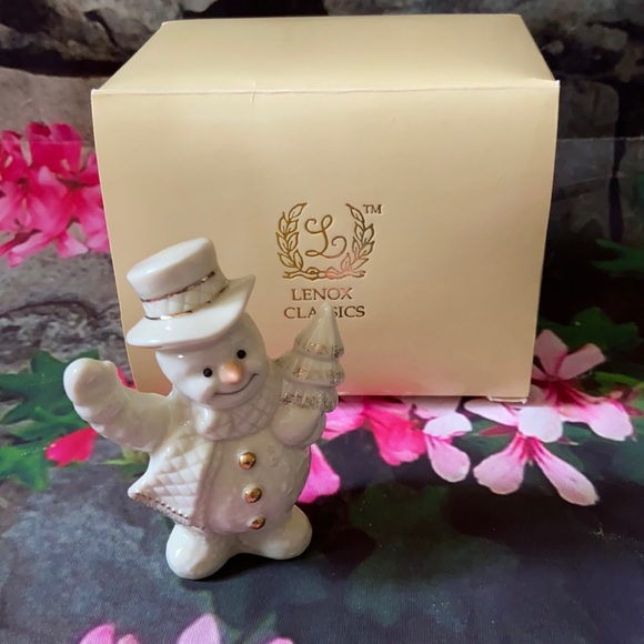 Lenox Porcelain Snowman Figurine - Picture 1 of 4